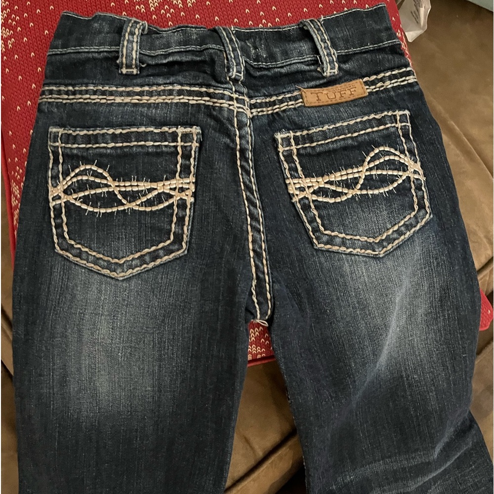 Girls Cowgirl Tuff Don’t Fence Me In Boot Cut Jeans.